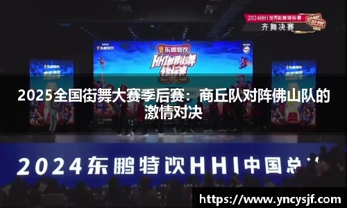 2025全国街舞大赛季后赛：商丘队对阵佛山队的激情对决